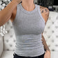 O Neck Knit Sleeveless Casual Top