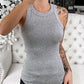 O Neck Knit Sleeveless Casual Top