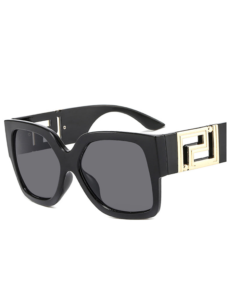 1Pair Hollow Out Square Frame Sunglasses