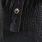 Crocodile Letter Tape Strap Crossbody Shoulder Bag