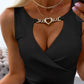 Hollow Heart Chain Decor Tank Top