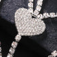 1pc Allover Rhinestone Heart Layered Bra Body Chain