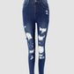 Zipper Fly Cutout Ripped Skinny Jeans