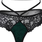 Contrast Velvet Lace Lingerie Set