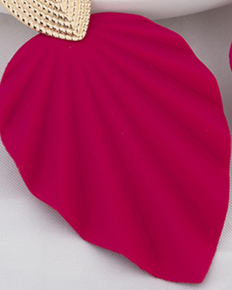 1Pair Vintage Leaf Shape Geometric Earrings