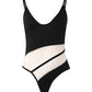 Contrast Mesh V Neck Spaghetti Strap Bodysuit