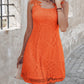 Hollow Out Lace Patch Casual Dress