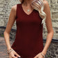 Twisted Backless V Neck Tank Top