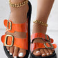 Buckled Double Strap Slippers Outdoor Sandals