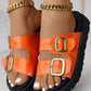 Buckled Double Strap Slippers Outdoor Sandals