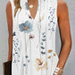 Floral Print Notch Neck Ruched Casual Dress