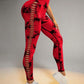 Tie Dye Print Ladder Cutout Sports Yoga Leggings