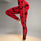 Tie Dye Print Ladder Cutout Sports Yoga Leggings