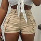 Pocket Design High Waist Shorts