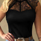 Lace Patch Sleeveless Top