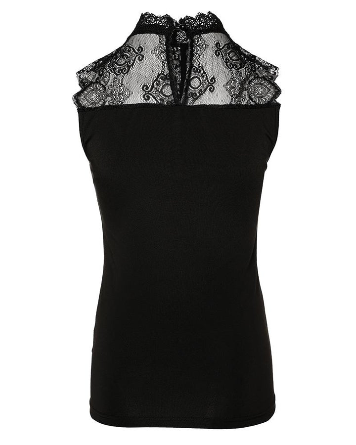 Lace Patch Sleeveless Top
