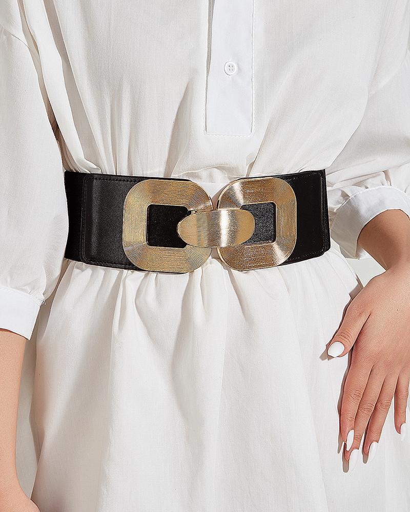 1pc Vintage Elastic Wide Cinch Waist Belt