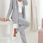 Lace Patch Hooded Top & Drawstring Pants Set