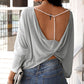 Beaded Strap Backless Twisted Top
