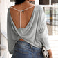 Beaded Strap Backless Twisted Top