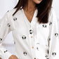 Graphic Print Long Sleeve Button Front Shirt