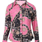 Baroque Print Button Up Long Sleeve Shirt