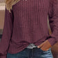 Eyelet Embroidery Long Sleeve Top