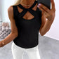 Hollow Out Criss Cross Tank Top