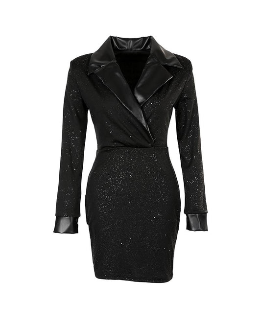 Glitter Long Sleeve Bodycon Dress