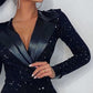 Glitter Long Sleeve Bodycon Dress