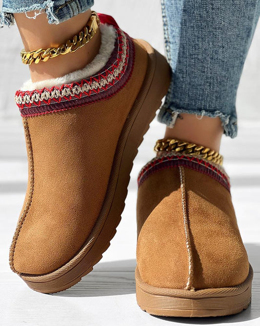 Fuzzy Winter Lined Snow Boots