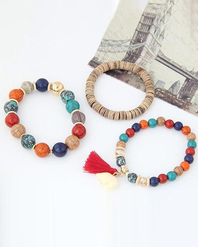 1pcs Bohemian Turquoise Beaded Multi layer Bracelet