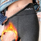 Letter Embroidery High Waist Thermal Warm Fleece Lined Leggings