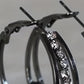 1Pair Exquisite Rhinestone Decor Large Circle Hoop Earrings