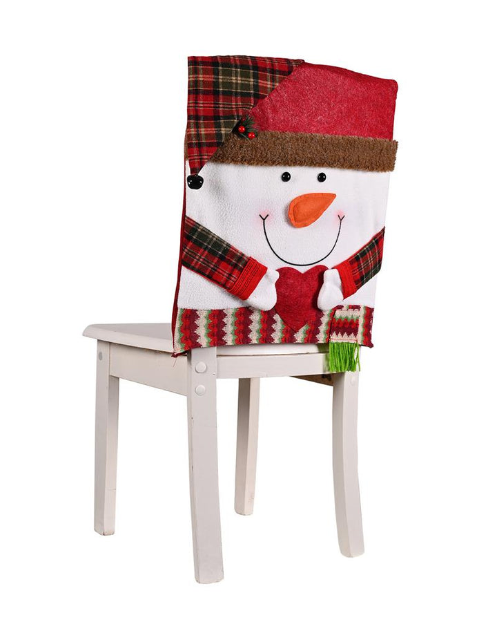 1pc Christmas Dining Chair Cover Dinner Chair Slipcover Christmas Chair Seat Back Cover Protector Holidays Home Party Decoration