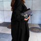 Long Sleeve Waterfall Neck Belted Coat