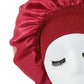 1pc Night Sleep Cap Wide Band Satin Bonnet For Curly Hair Care
