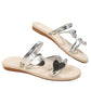 Heart Pattern Multi Strap Beach Slippers