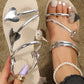 Heart Pattern Multi Strap Beach Slippers