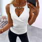 Hollow Heart Chain Decor Tank Top