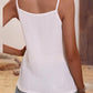 Zipper Design Spaghetti Strap Tank Top