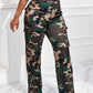Plus Size Camouflage Print Pocket Design Cargo Pants