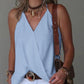 Halter Sleeveless Wrap Tank Top