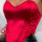 Lace up Fishbone Hanky Hem Corset Top