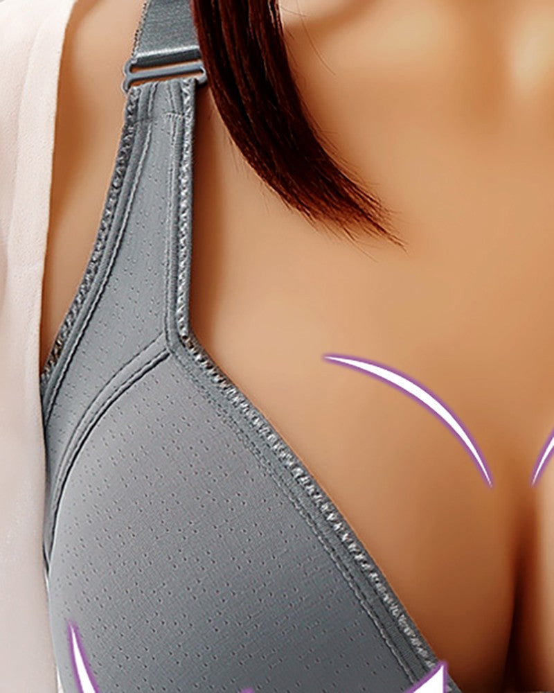 Front Closure Breathable Push Up Bralette