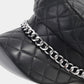 Quilted Argyle Chain Decor Peaked Cap
