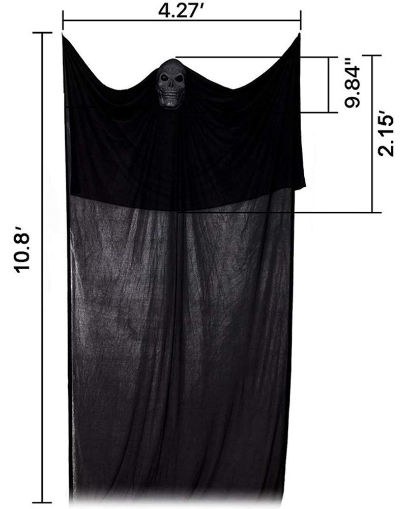 1pcs Halloween Ghost Voice Control Hanging Decoration With Light up Head And Creepy Sound