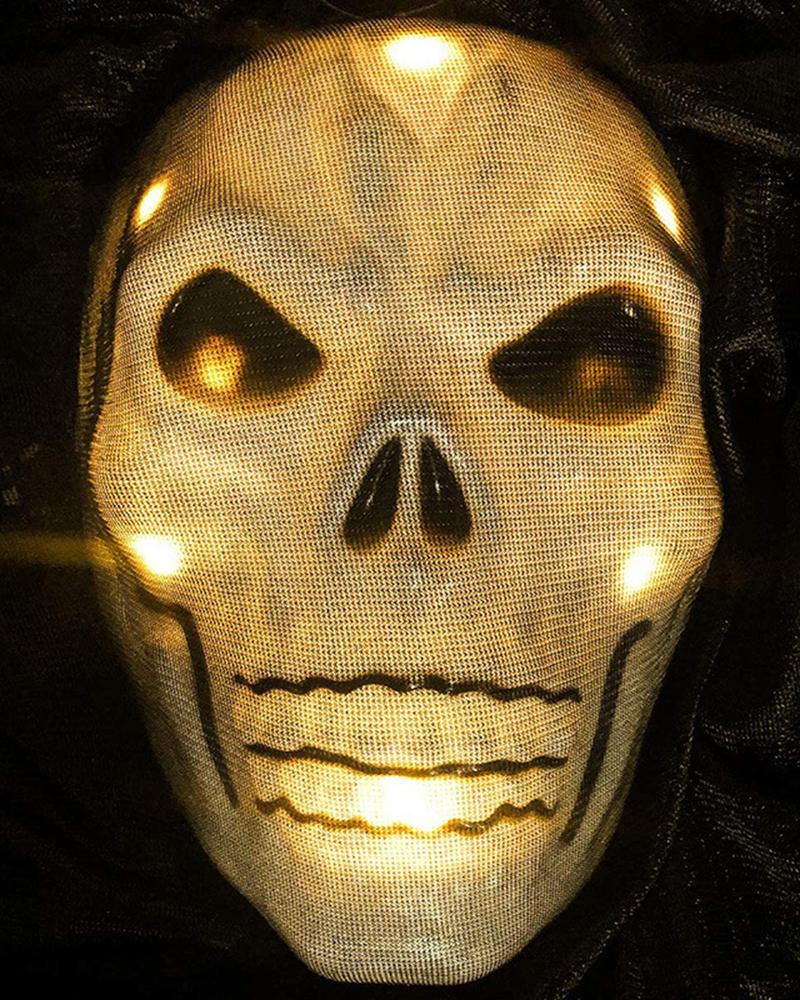 1pcs Halloween Ghost Voice Control Hanging Decoration With Light up Head And Creepy Sound