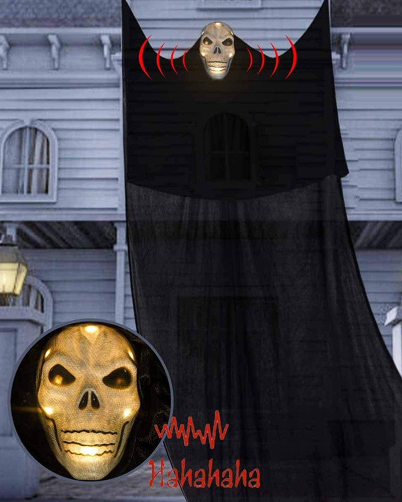 1pcs Halloween Ghost Voice Control Hanging Decoration With Light up Head And Creepy Sound