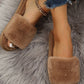 Round Toe Fuzzy Casual Slippers